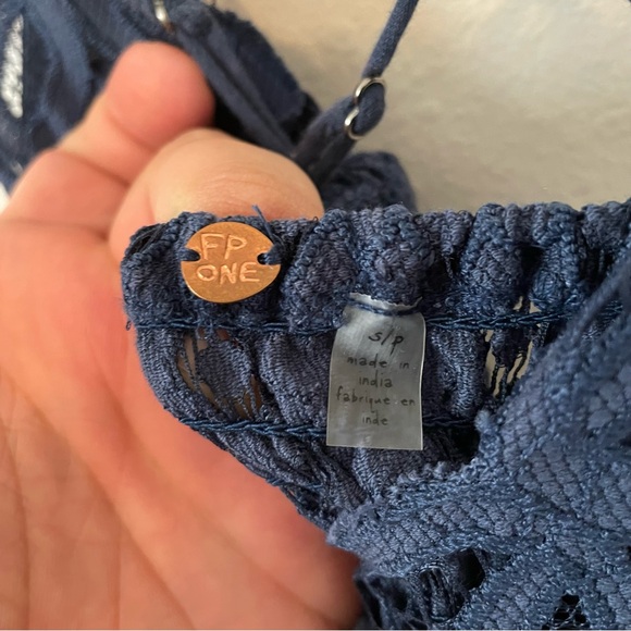 Free People Adella Maxi Slip Dress in Midnight Blue Small - Picture 11 of 13